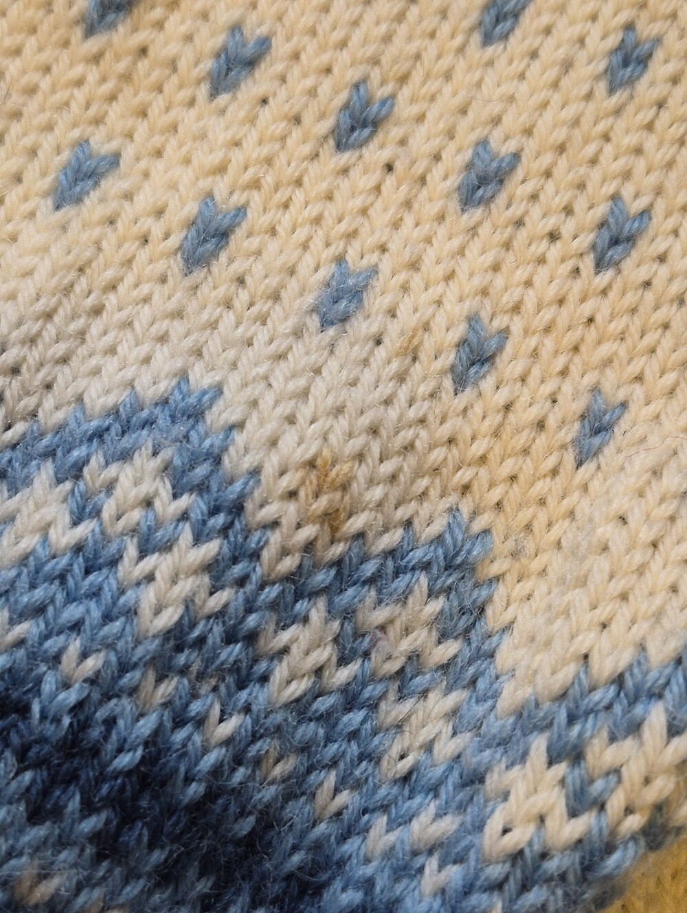 Dale Of Norway Knit Cardigan Sweater - Cream & Light Blue Size 40 Small 4-6 - Picture 7 of 11